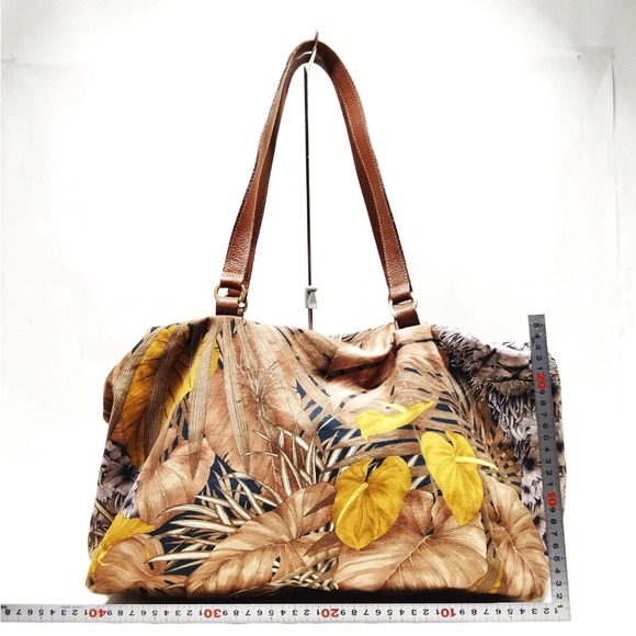 Salvatore Ferragamo Jungle Print with Leopard Brown & Yellow EUC - Picture 3 of 16